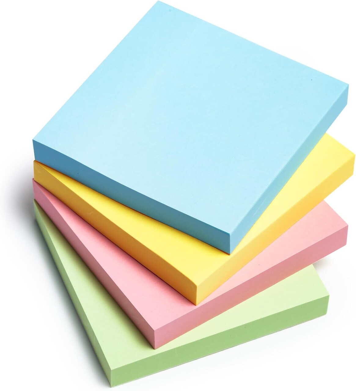 Sticky Notes, Self-Stick 4 Pads 4 Bright Colors Sticky Note, Easy to Post for Home, Office, Notebook, 100 Sheets/pad, Total 400 Sheets